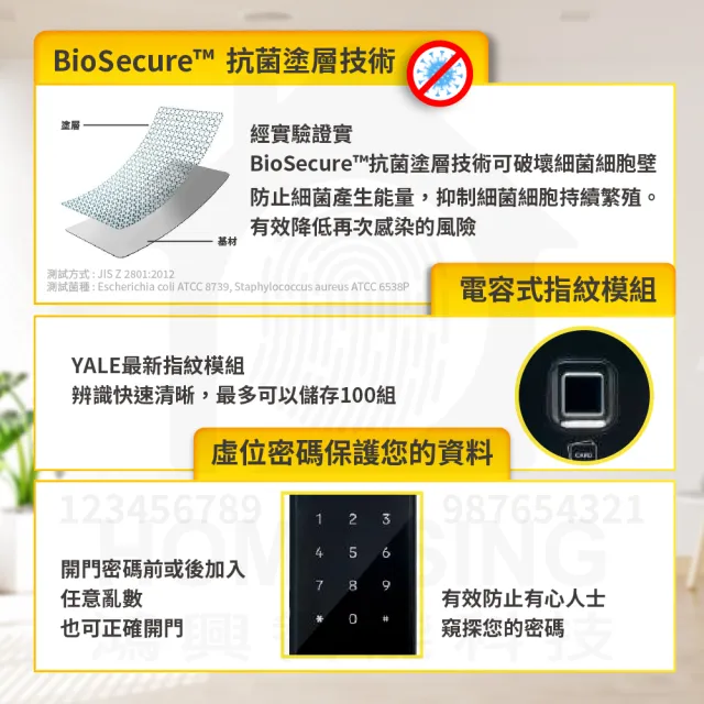 【Yale 耶魯】YDM 7220 抗菌塗層把手電子鎖 指紋卡片密碼智能門鎖 原廠公司貨 含基本安裝