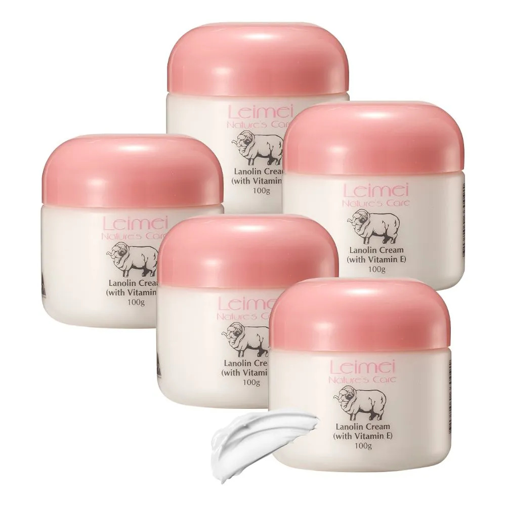 【Natures Care】Leimei綿羊油滋潤綿羊霜含維他命E 5入組(澳洲原裝進口)