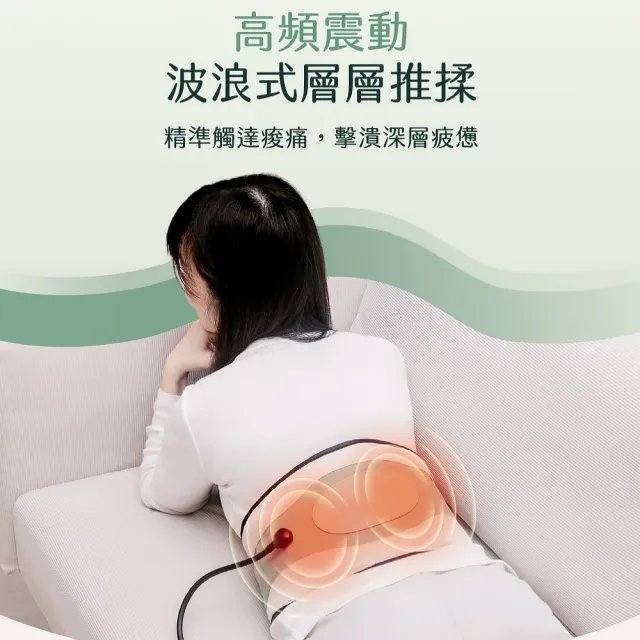 【3ZeBra 三隻斑馬】呼呼腰｜氣囊熱敷腰部按摩器(腰部熱敷 護腰帶 震動按摩 父親節禮物)