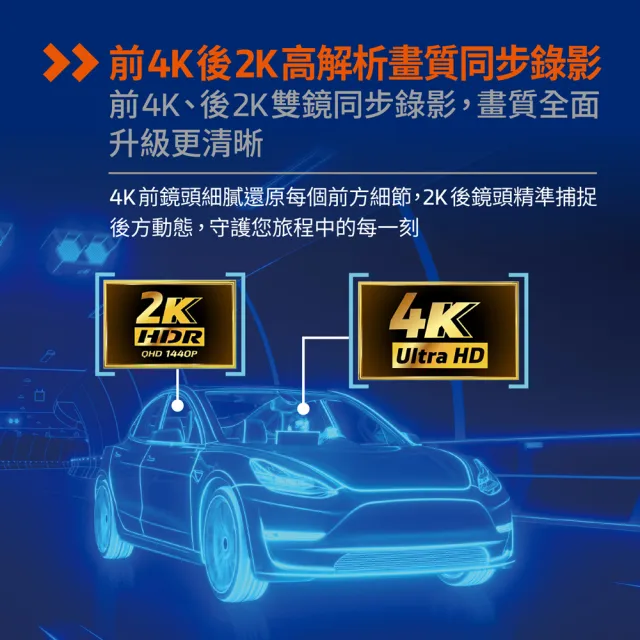 【MIO】含安裝 MiVue R889WD(前後鏡頭車內版)前4K後2K極致畫質 新2代星光級 分離式鏡頭 後視鏡型行車記錄器