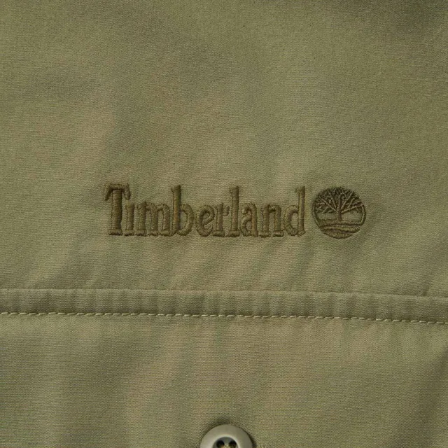 【Timberland】男款灰綠色寬版長袖襯衫外套(A5SKU590)