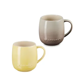 【Le Creuset】瓷器蛋蛋馬克杯380ml(肉豆蔻/含羞草黃 2色選1)