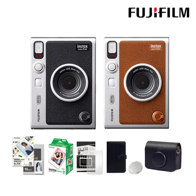 【FUJIFILM 富士】Instax Mini EVO 混合式數位拍立得相機 原廠公司貨(專用皮套40張底片相冊..豪華組)
