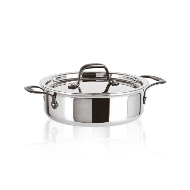 【Sambonet】義大利 Sambonet HomeChef 不鏽鋼雙耳湯鍋/附蓋/28cm(義大利製/不鏽鋼/鍋具/湯鍋)
