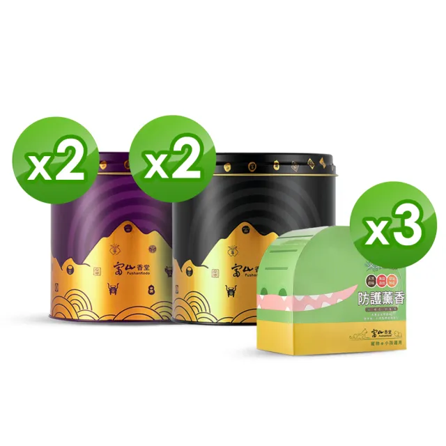 【富山香堂】加量升級_天然沉檀富貴守護香_250片_7入組(杜絕髒東西侵擾 天然無化學香料)