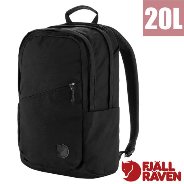 【Fjallraven】小狐狸 Raven 20L 多功能運動休閒後背包.電腦背包.可收納15吋筆電/ 23344-550-550 黑/黑