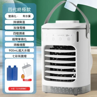 冷風扇 迷你冷風扇 空調扇噴霧臺式 7w低功率 加濕降溫便攜 宿舍辦公必備