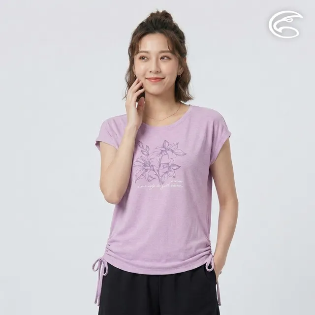 【ADISI】女輕量散熱超透氣抑菌消臭抽皺排汗衣 AL2611020 藤紫 S-2XL｜吸濕排汗 快乾 防臭 輕量 T恤