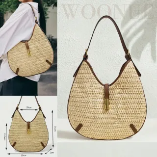 【WOONUE】雙11 NEW!新款歐美專櫃時尚側背包春夏手提包皮包通勤半月包馬蹄包閨蜜朋友女友老婆生 