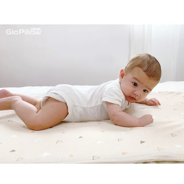 【GIO Pillow】大床 70×120cm 智慧二合一有機棉透氣嬰兒床墊 XM號(透氣床墊 可水洗床墊 嬰兒床墊 彌月禮)