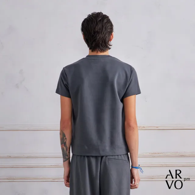 【ARVOpm】男女同款 簡約深灰Baby Tee-725213192011(雙11限定)