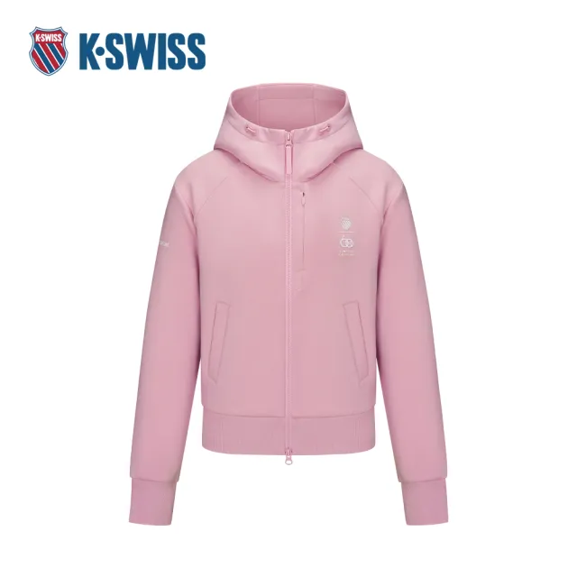 【K-SWISS】空氣層連帽外套 KUBEJKTWKC7412WFKH38 女外套 運動外套 粉色 1913852-632
