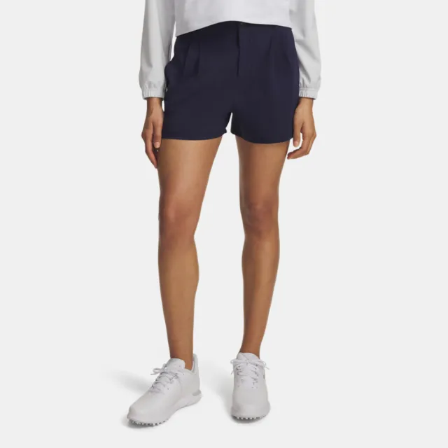 【UNDER ARMOUR】UA 女 Drive Pleated 高爾夫短褲_6009811-410