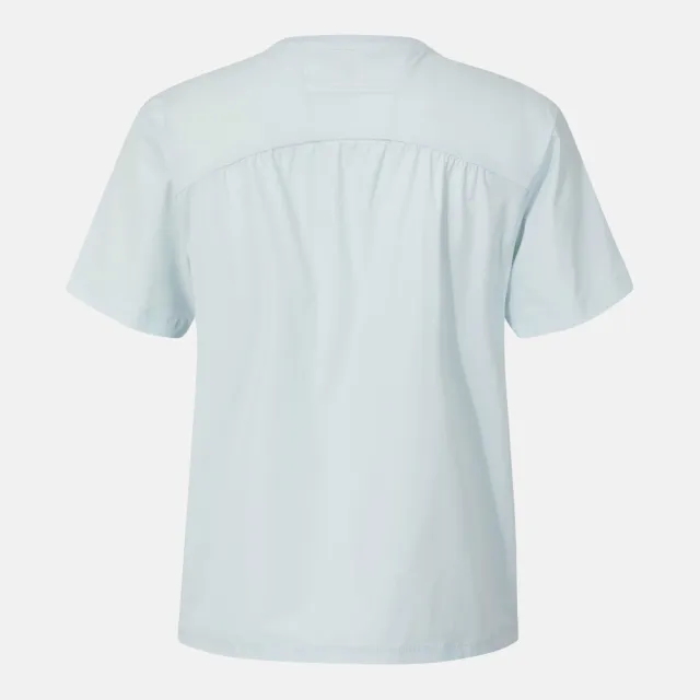 【DESCENTE】短袖上衣 女 快排 WOMEN COOLING WOVEN SHORT SLEEVE T-SHIRTS 淡藍 SR122PTS32-LBLU