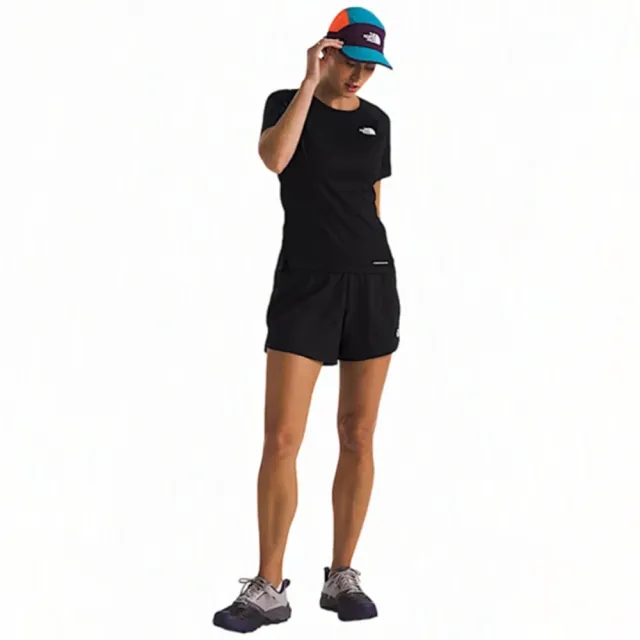【The North Face】北臉 短袖上衣 女 吸濕排汗 防曬 抗UV W SUNRISER SS 黑 NF0A8BBXJK3
