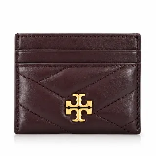 【TORY BURCH】KIRA CHEVRON 卡片夾(暗紅)
