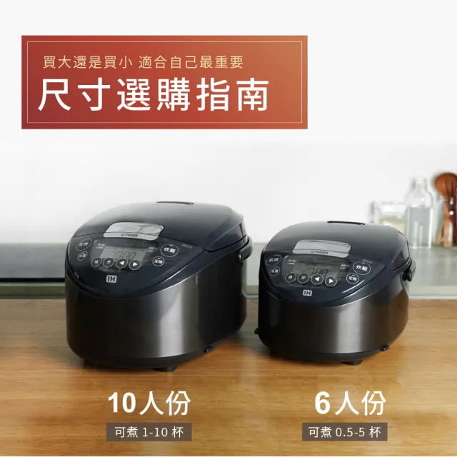 【TIGER 虎牌】MOMO專售*6人份*日本製IH高火力多功能電子鍋(JPW-H10R)