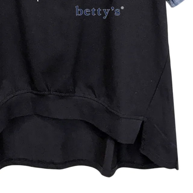 【betty’s 貝蒂思】閃亮心型鑽飾牛仔拼布上衣(共二色)