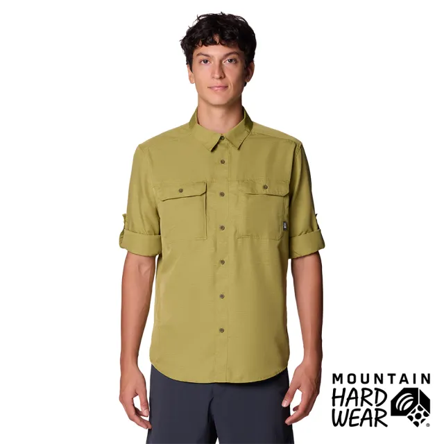 【Mountain Hardwear】Canyon™ Long Sleeve Shirt Men 防曬長袖健行排汗襯衫 淺凡蒂格綠 男款 #2104101