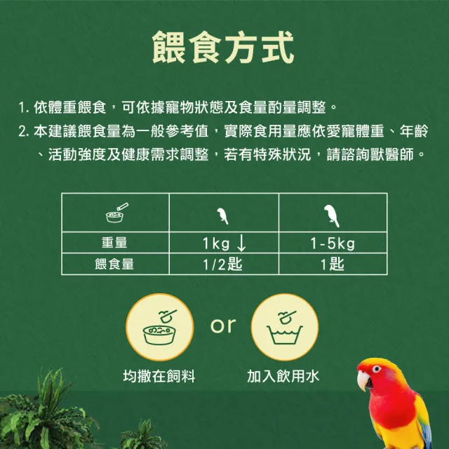 【WeWant 威旺】鸚鵡用益生菌+益生元-超能7菌配方(鳥類保健/鳥益生菌/鸚鵡/鳥)