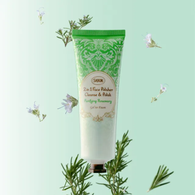 【SABON】官方直營 二合一臉部磨砂潔顏凝露125ml-清新迷迭香