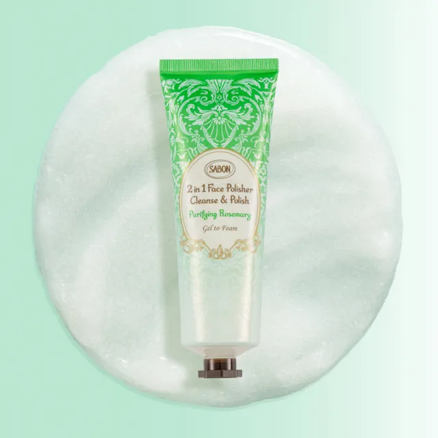 【SABON】官方直營 二合一臉部磨砂潔顏凝露125ml-清新迷迭香