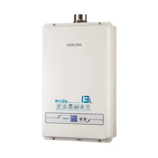 【SAKURA 櫻花】13L數位強制排氣熱水器(SH-1335 原廠安裝保固服務)