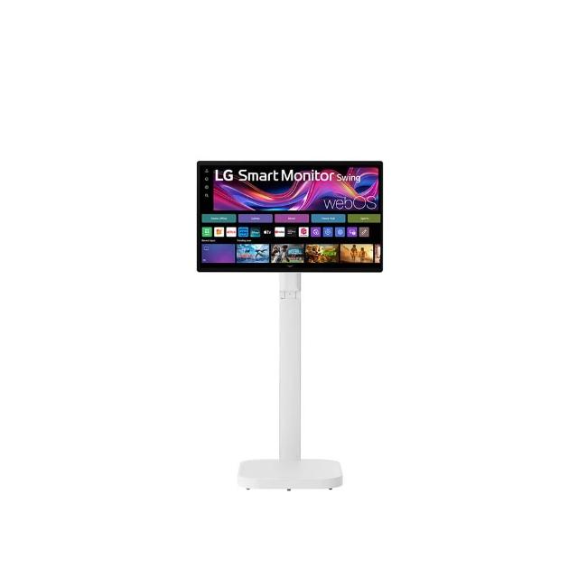 【LG 樂金】32型 SmartMonitor 4K移動式觸控智慧螢幕斜槓機 含專屬置物盤(32U889SA-W)