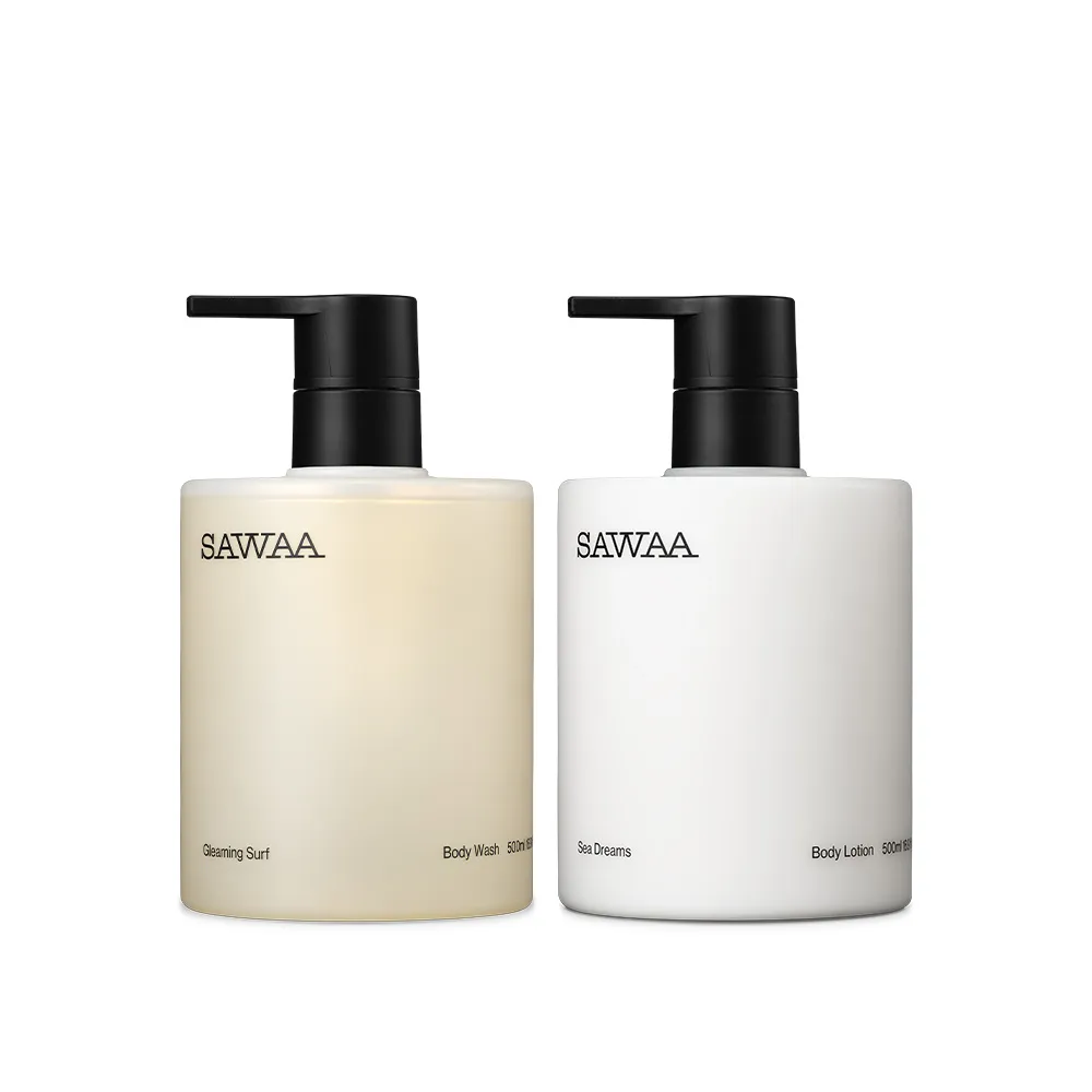 【SAWAA】舒活｜身體護膚組(波光沐浴露500ml+寧海身體乳500ml)
