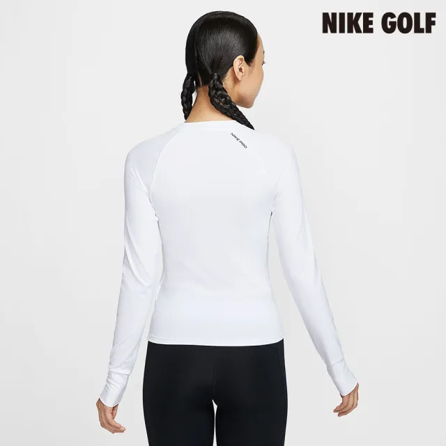 【NIKE GOLF】Nike Pro 女款 Dri-FIT 長袖上衣 白色(FV7846-100)
