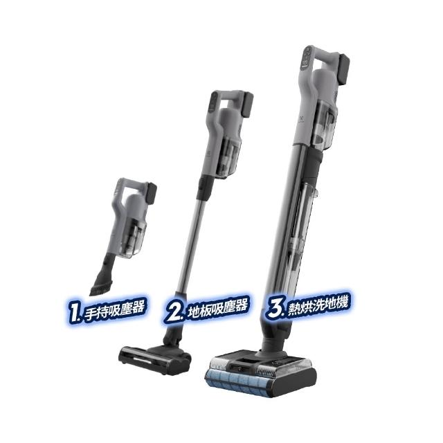  Electrolux伊萊克斯 EFW81713 無線直立式吸塵器，灰色系設計，中國製造，採用集塵筒方式，容量達0.4公升，尺寸寬265 x 深216 x 高1108 mm，重量僅5.19kg，適合110V電壓使用。充電時間約4.5小時，提供長效無線清潔體驗，直立式結構輕鬆打理地板與傢俱，具BSMI認證R33428，全機1年保固，高效吸塵保養家居環境。 