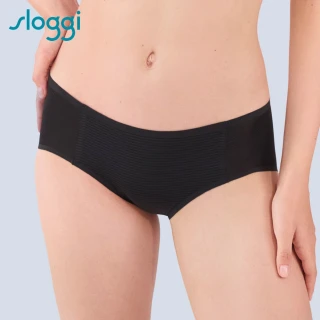 【sloggi】ZERO FEEL AIR 零感透氣系列 中腰小褲(經典黑)