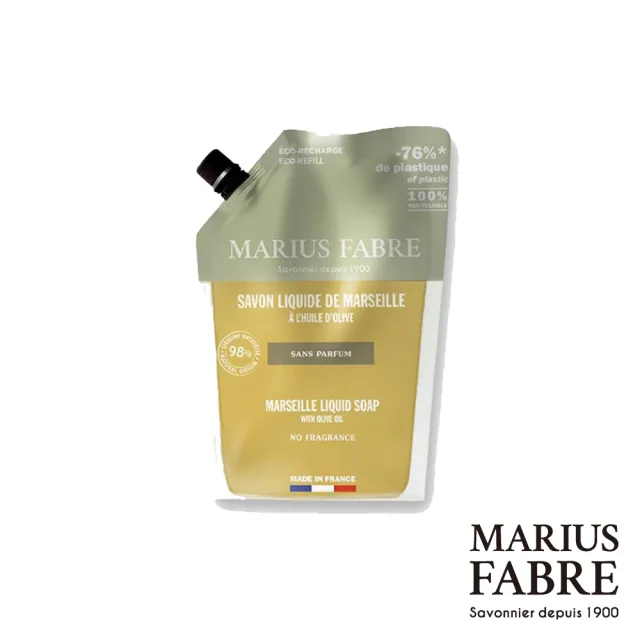 【MARIUS FABRE 法鉑】橄欖草本液體皂1000ml(環保袋裝)