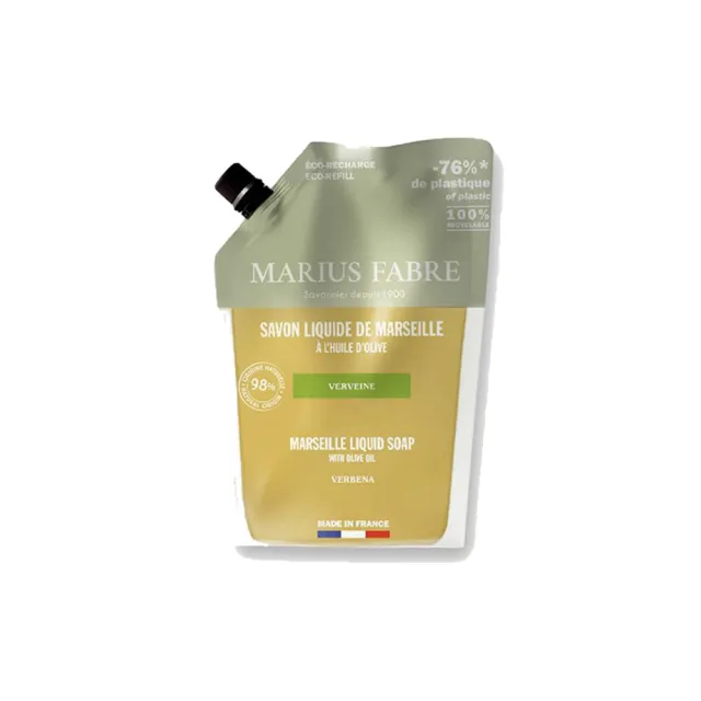 【MARIUS FABRE 法鉑】馬鞭草草本液體皂1000ml(環保袋裝)