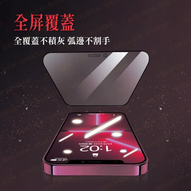 【GOLDEN SHIELD】秒貼．霧面滿版保護貼(螢幕手機保護貼膜i18/17/16/15/14/13/12/11 Plus/Pro/Pro Max