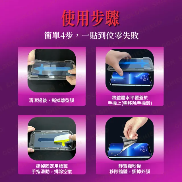 【GOLDEN SHIELD】秒貼．霧面滿版保護貼(螢幕手機保護貼膜i18/17/16/15/14/13/12/11 Plus/Pro/Pro Max