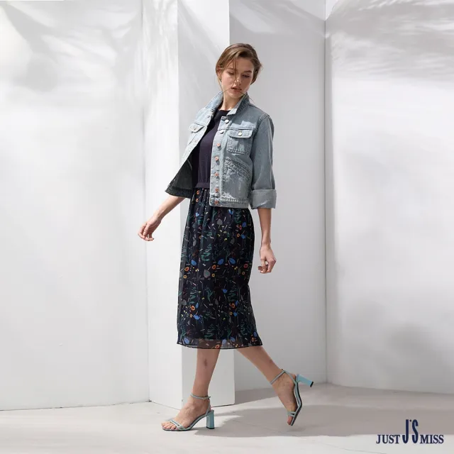 【Just J’S Miss】經典刷色排釦牛仔外套 J24S2503