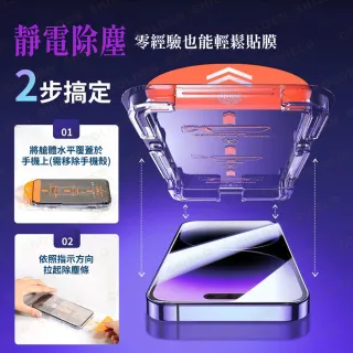 【GOLDEN SHIELD】除塵秒貼．防偷窺滿版保護貼(螢幕手機保護膜i17/16/15/14/13/12/11/Xr Plus/Pro/Pro Max