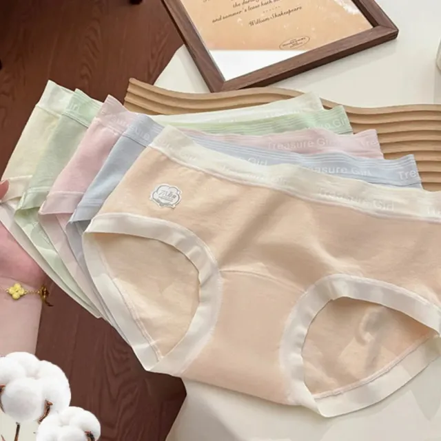 【I.RISS 伊莉絲】10件組-粉彩甜心7A原棉超彈純棉內褲-中高腰/出清(超彈力/顏色隨機/低中腰/褲底加長)