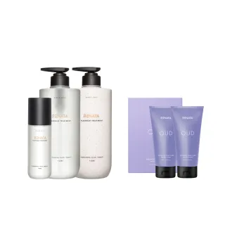 【RENATA 蕾娜塔】鉑金修護3入組 洗+護+免沖精華/護髮露(官方直營/染燙髮修護/強韌髮絲/抗熱修護/一抹防護)