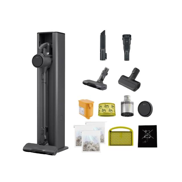 【LG 樂金】CordZero™ A9X自動集塵無線吸塵器/吸頭收納x除蟎x輕量化(A9X-AUTO 永夜灰)