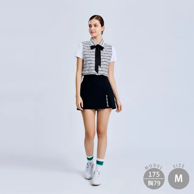【LE COQ SPORTIF 公雞】高爾夫系列 女款白色吸汗速乾彈性防曬短袖POLO衫 QLX2T218