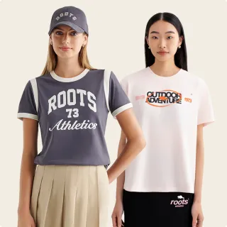 【Roots】男女款-精選Roots 海狸LOGO短袖T恤(多款可選)