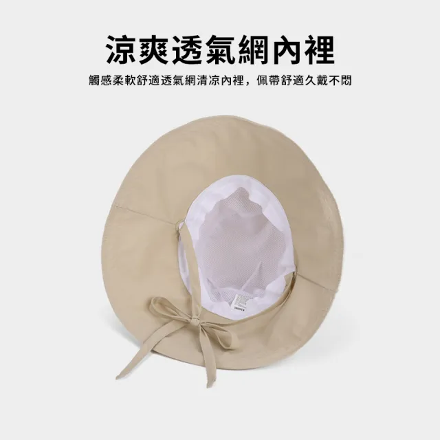 【Sumfun】日系夏日百搭漁夫帽 系帶兩用圓頂漁夫帽 透氣可捲收盆帽 遮陽帽 登山帽 沙灘帽 休閒帽女