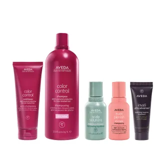 【AVEDA】護色穎采大容量組(護色穎采洗髮精1000ml+護色穎采潤髮乳200ml)