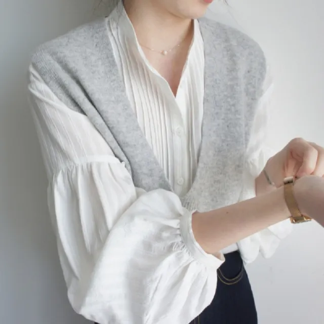 【ASister 小姊姊】AS2501#女裝｜上衣☆法式美感*小立領褶皺*上衣(圖片色 S-XL)