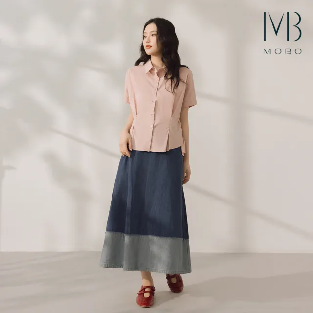 【MO-BO】純棉抓摺設計上衣