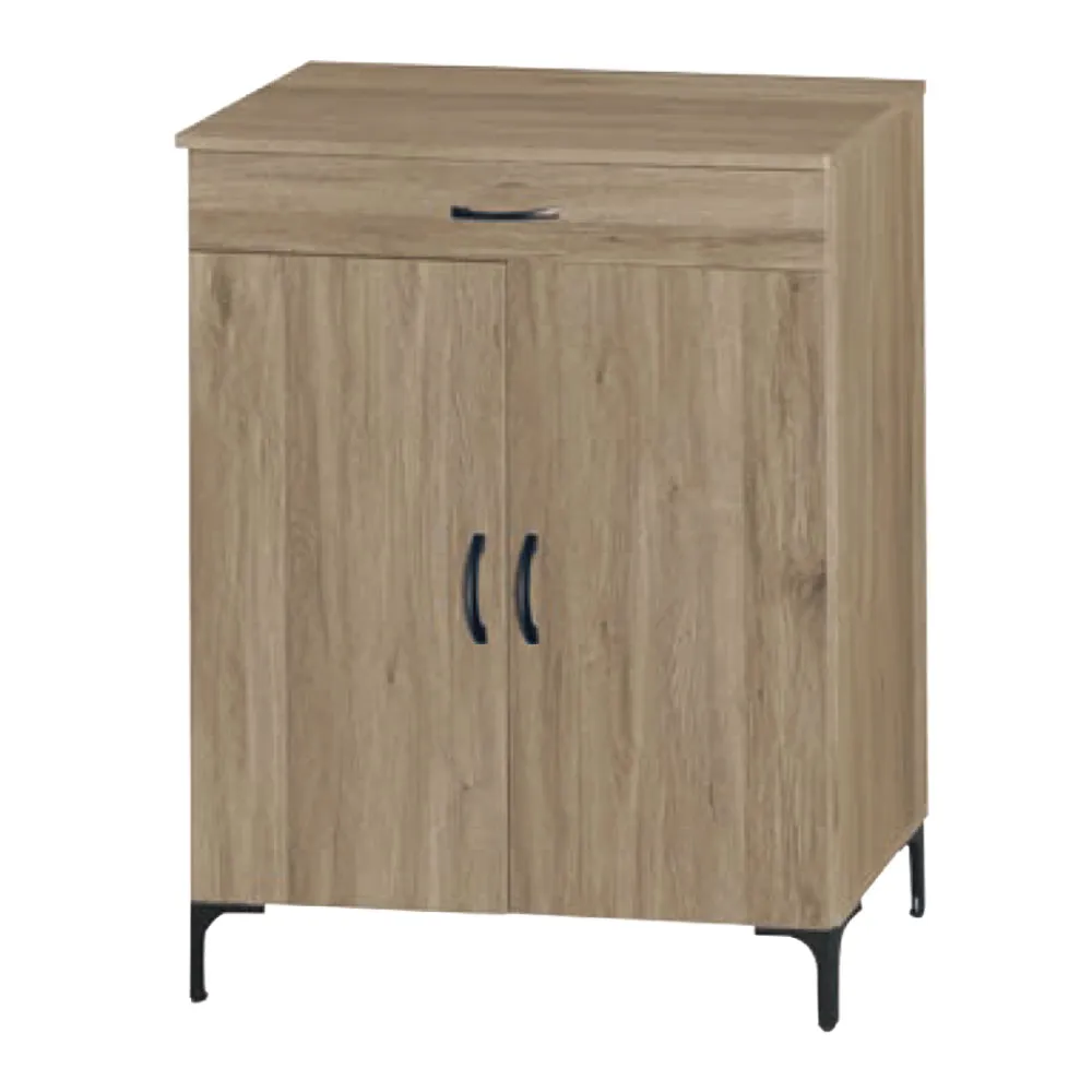 【文創集】薛蒂2.7尺二門單抽低鞋櫃(二色可選)