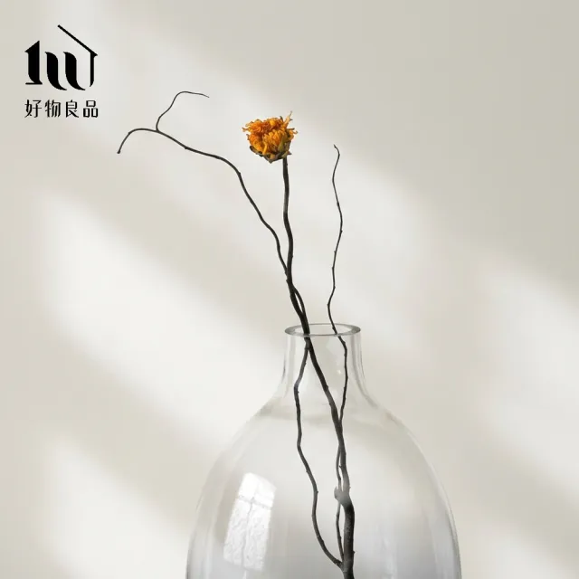 【好物良品】大款_日本極簡大肚玻璃花瓶｜小口大肚設計 高級感插花器 樸素高級感 桌上裝飾