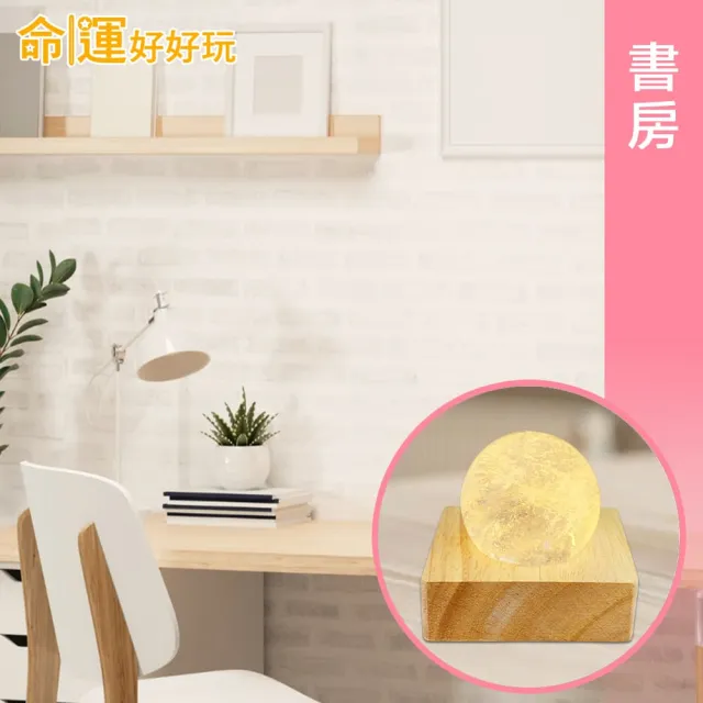 【命運好好玩】淨化負能白晶/財富正能黃晶星球燈(兩款可選)
